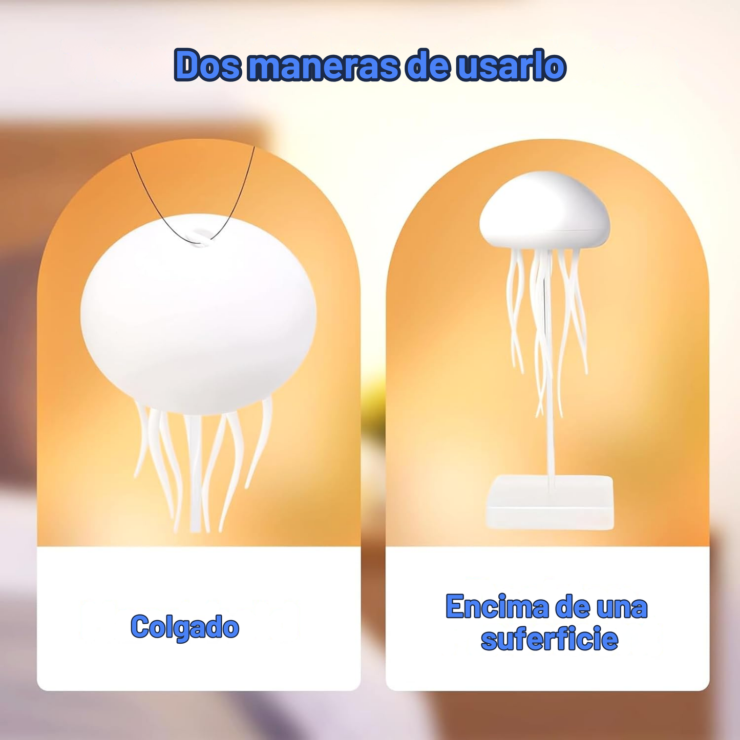 Lampara LED de medusa para atmosfera relajante