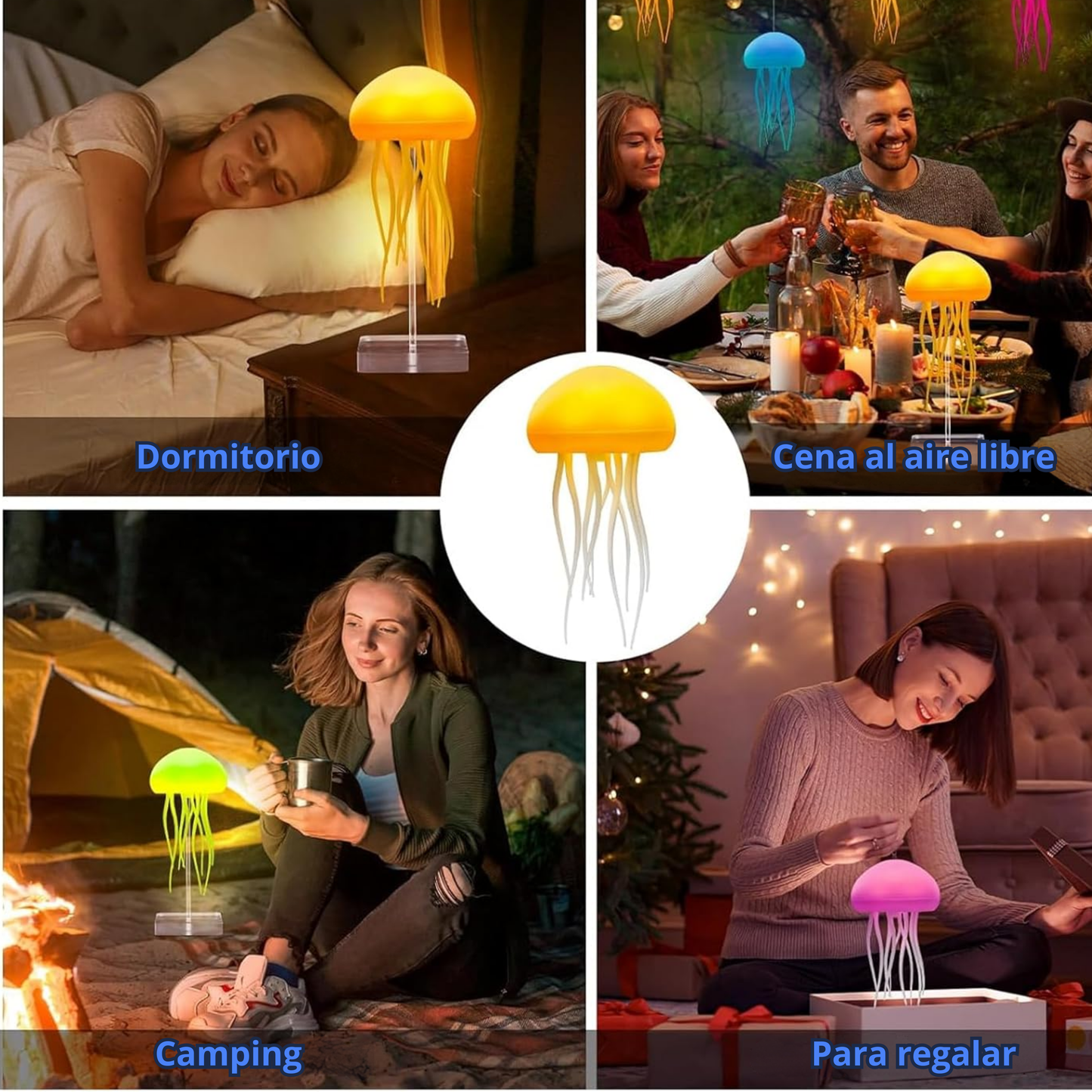 Lampara LED de medusa para atmosfera relajante