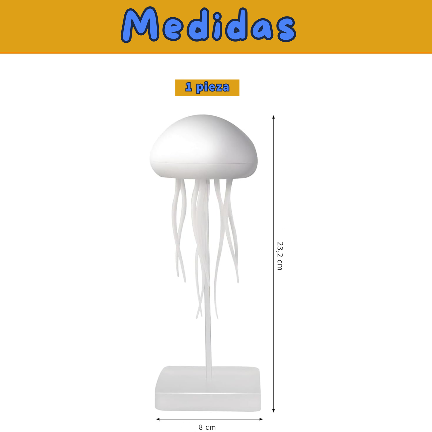 Lampara LED de medusa para atmosfera relajante